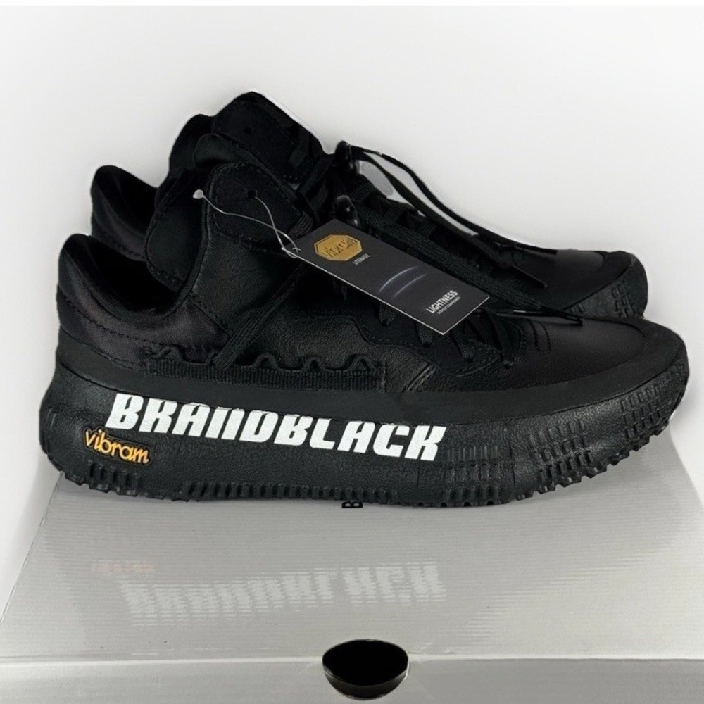 BRANDBLACK Rare Metal II Luxe M555BB Black Vibram‎ Sole Sneakers US Men 8